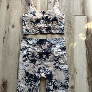 Athleta sports bra and biker shorts